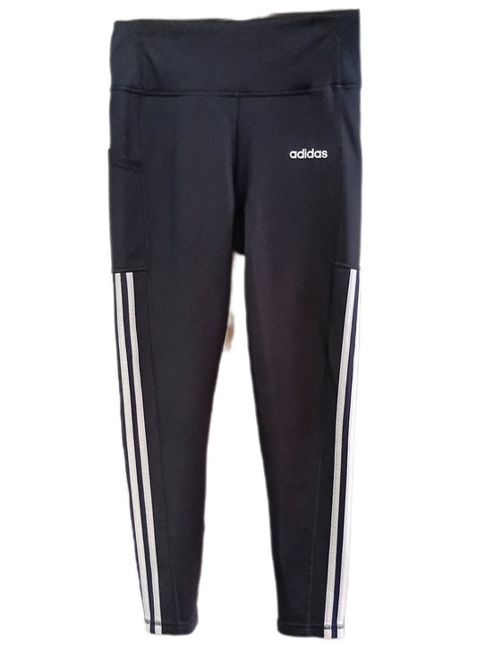 adidas Pants - adidas Black Leggings with White Side Stripes